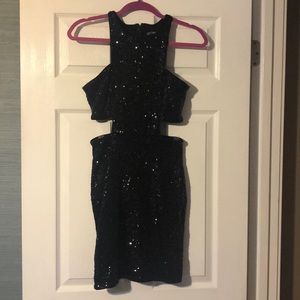 Express Sequin cut out mini dress!